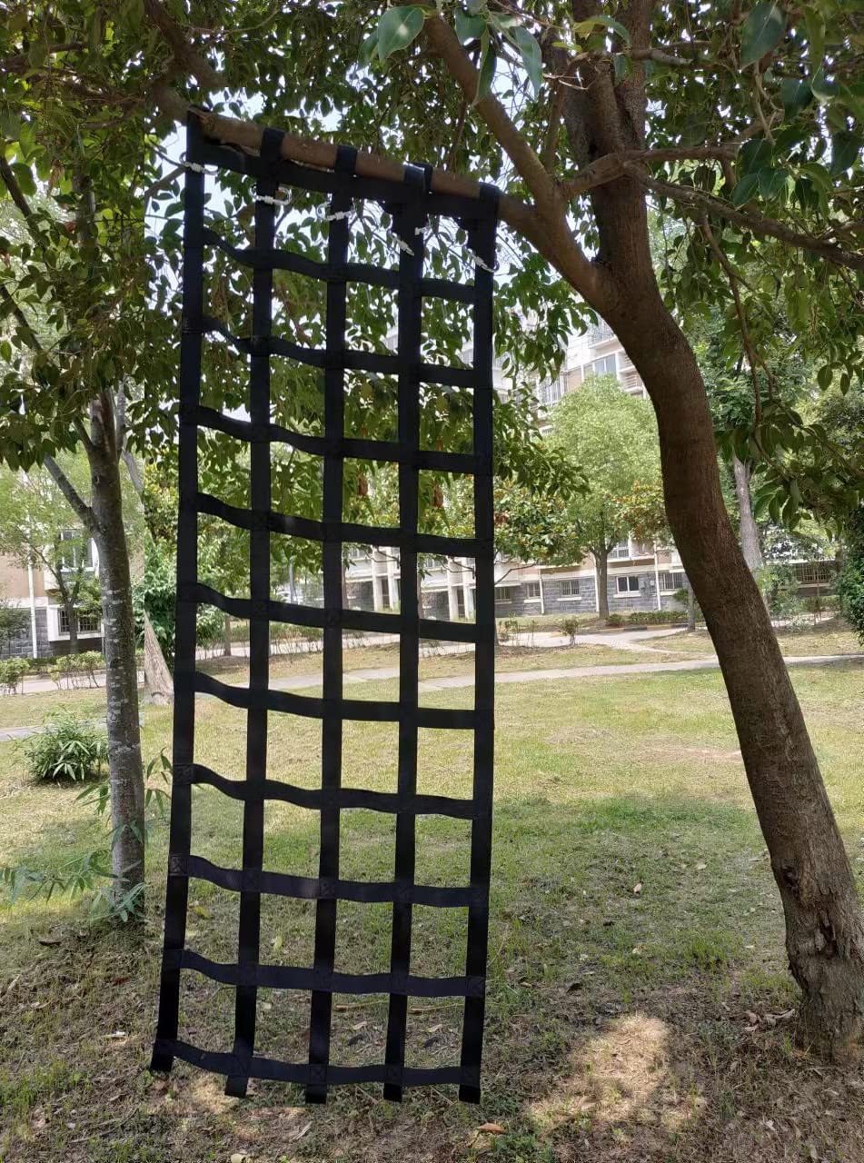 8 ft x 4 ft Heavy Duty Cargo Net - Black Climbing Net for Kids Playground, Swing Set & Outdoor Adventure | Perfect for Treehouse, Backyard Gym & Obstacle Course
