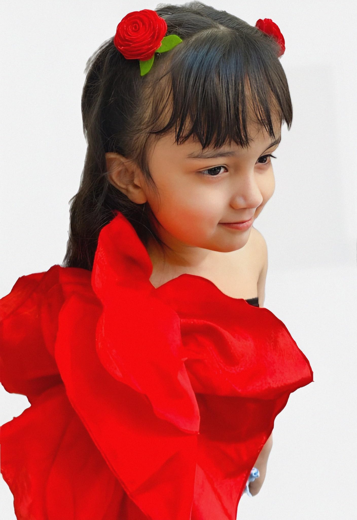 Elegant Handmade Red Rose Floral Hair Pins - Pack of 2 | Perfect for Weddings, Parties & Everyday Hair Accessories