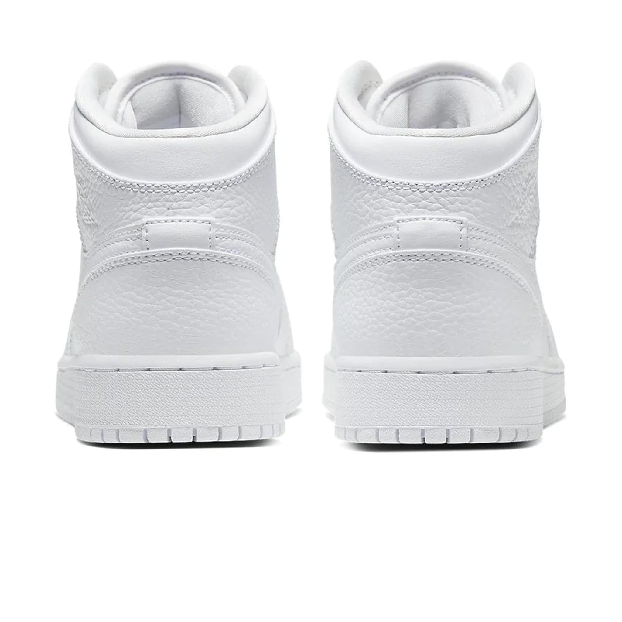 Air Jordan 1 Mid Triple White Sneakers for Girls (GS) - Comfortable Basketball Shoes for School, Sports & Casual Wear