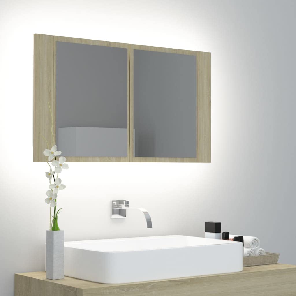 iFCOW LED Bathroom Mirror Cabinet with Lights - 31.5