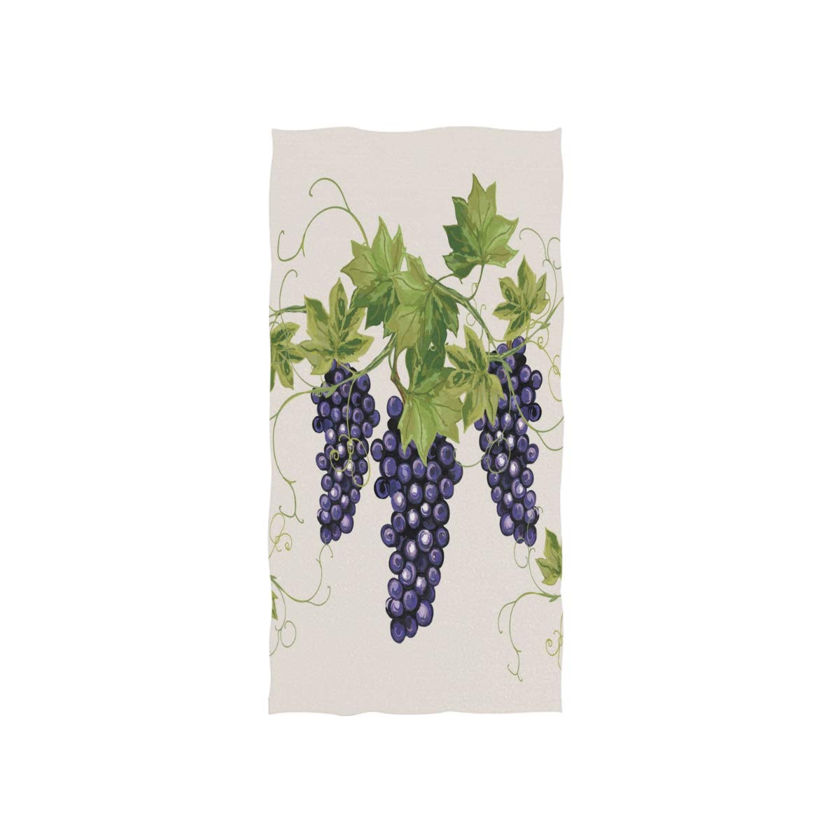 Luxury Printed Grape Fruit Hand Towels - Super Absorbent & Extra Soft Bathroom Towels for Yoga, Gym, Spa, Hotel - Multipurpose Fingertip Towels (30x15 Inches) - Perfect for Kitchen, Guest Bath & Travel Accessories