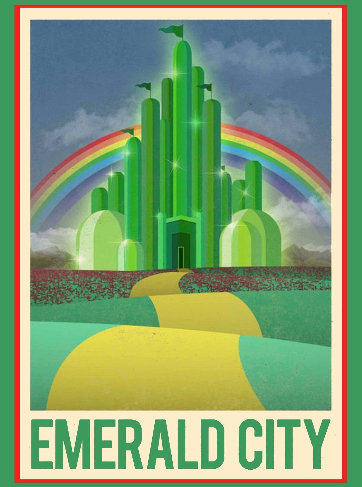 Emerald City Travel Souvenir Fridge Magnet - Collectible Decorative Magnet for Refrigerators, Lockers & Office - Perfect for Travel Enthusiasts & Gift Giving