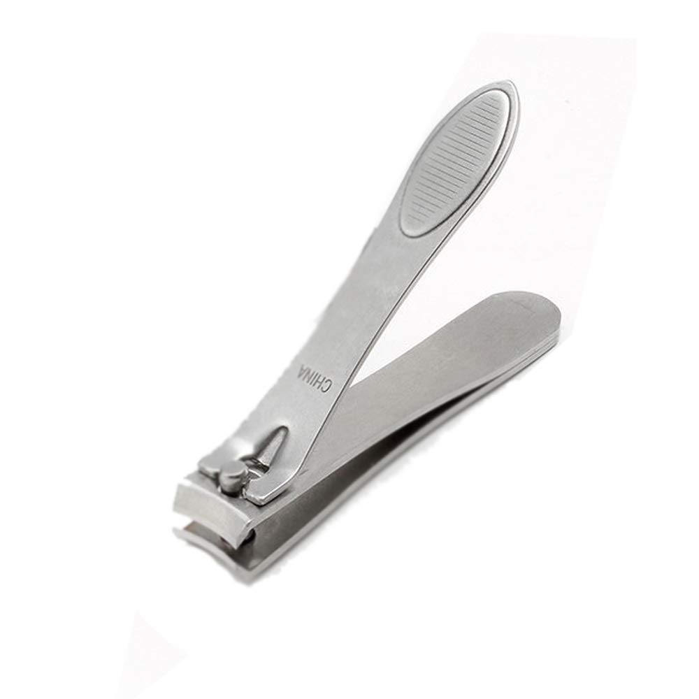 QYTECzjd Stainless Steel Toe Nail Clippers for Adults - 1.9 x 8cm Silver Pedicure Tool | Perfect for Home, Travel & Professional Grooming Kits
