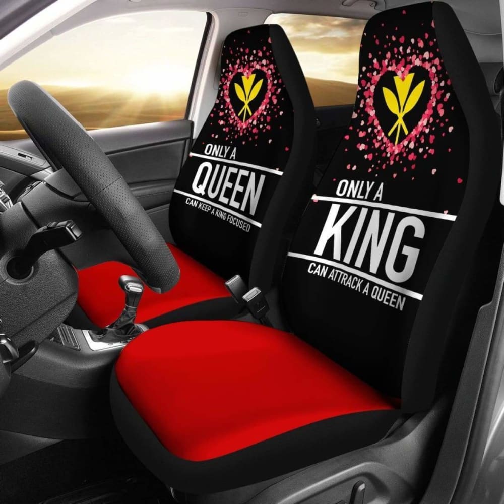 **Hawaiian Kanaka Maoli Car Seat Covers for Couples - Valentine's Day Gift, Universal Fit for Cars, SUVs & Trucks - Perfect for Road Trips & Date Nights**