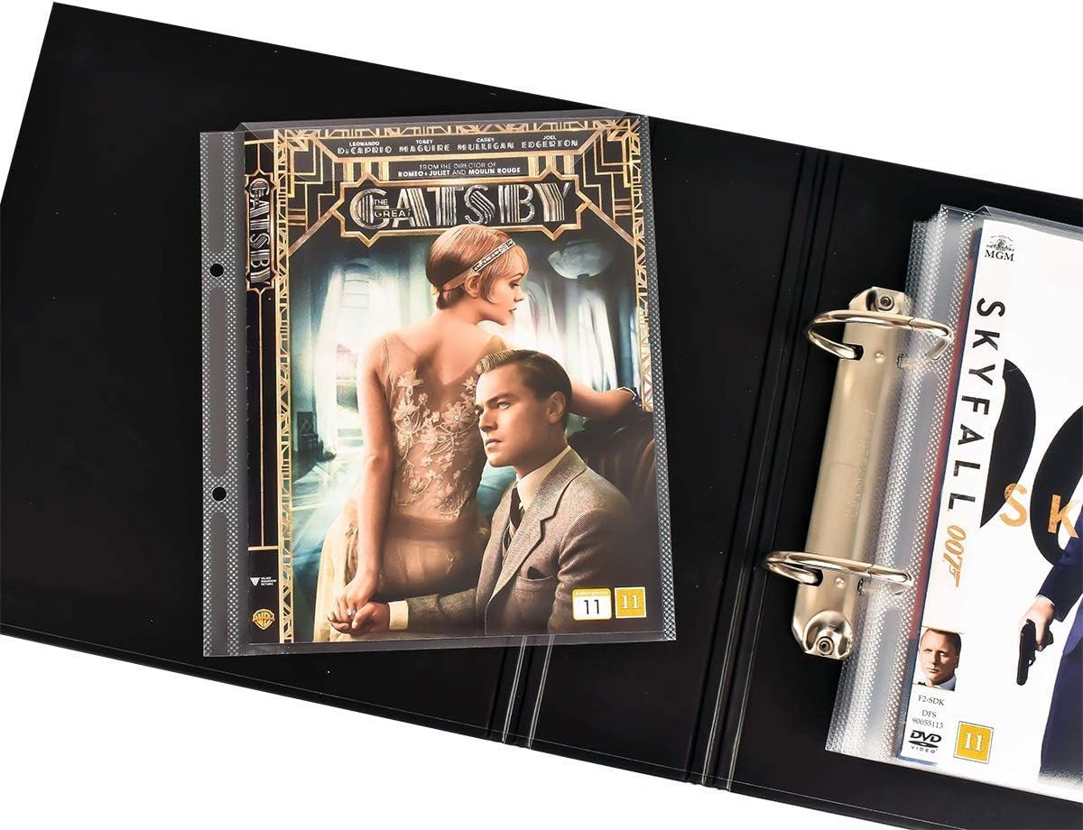 2-Ring Binder for DVD CD Blu-Ray Storage - Black | Organize Media Collections