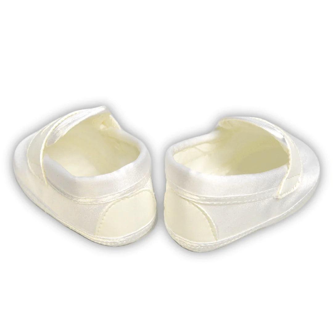 Baby Boy White Baptism Shoes - Handmade in Italy - Perfect for Christening, First Communion & Special Occasions