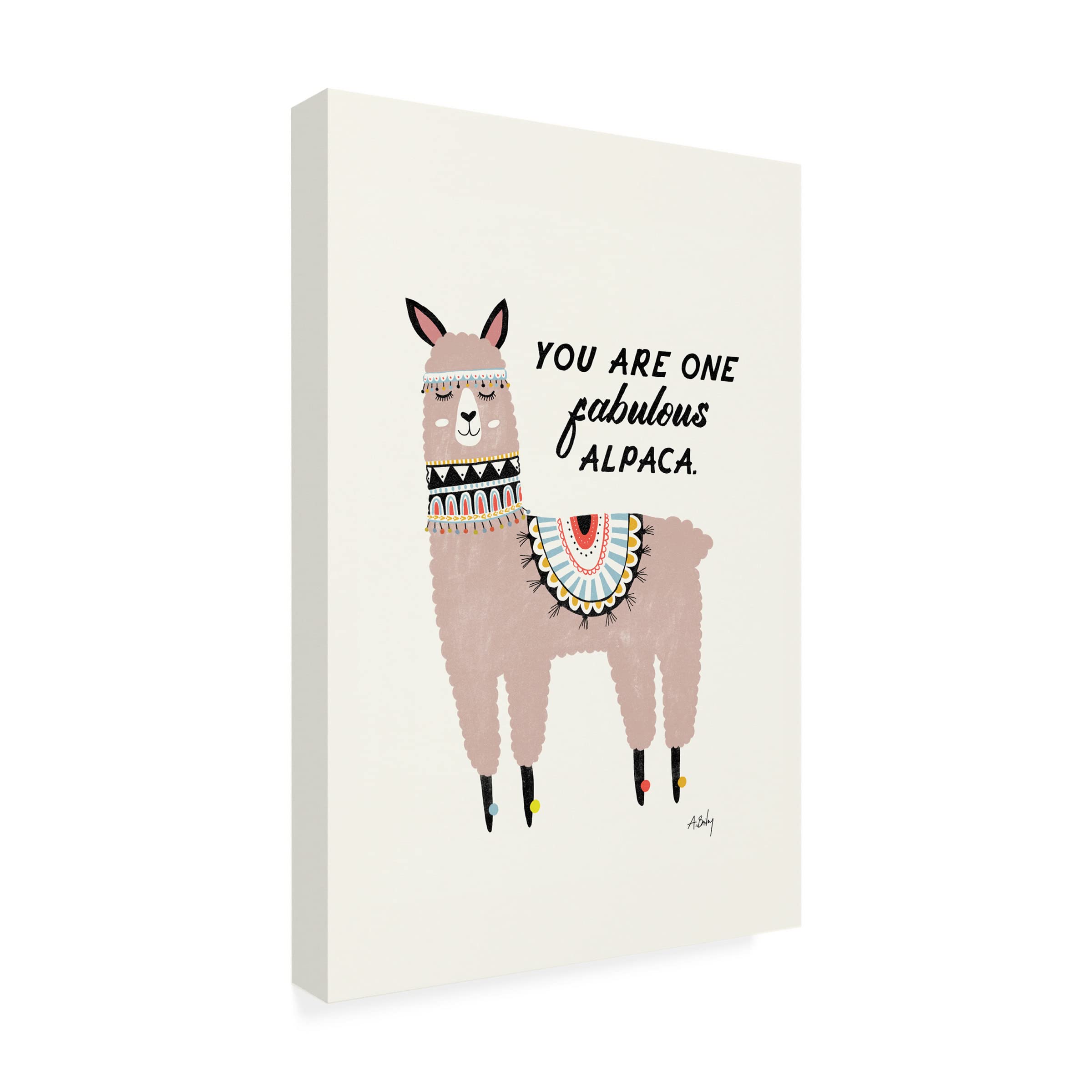 Annie Bailey Art 'Fabulous' Canvas Wall Art Print - Modern Home Decor for Living Room, Bedroom & Office