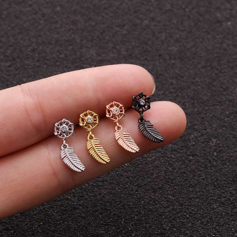 16G Cartilage Tiny Stud Earrings - Dreamcatcher Earrings for Women | HSPJ1957 | Perfect for Daily Wear, Parties & Gifts