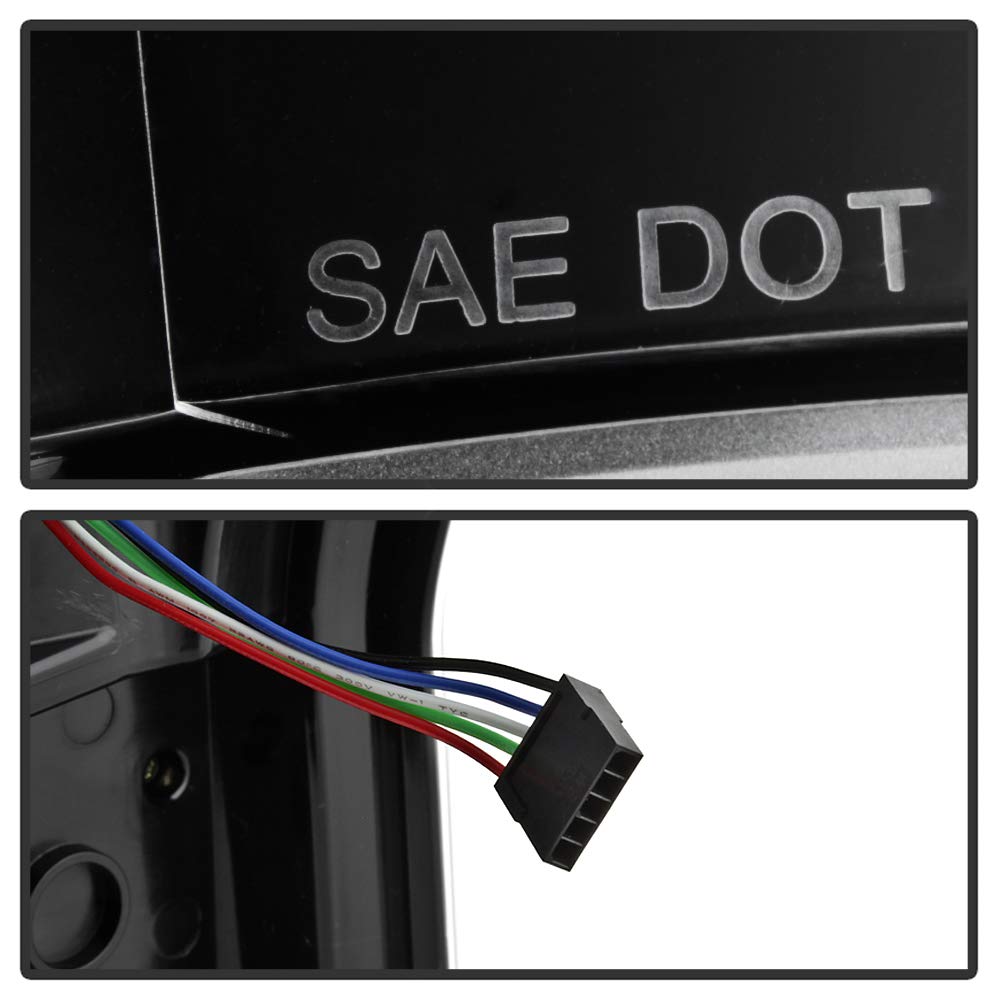 ACANII Full LED Tail Lights Brake Lamps - Compatible with 2017-2019 Ford F250 F350 Super Duty (LED & Blind Spot Models) - Black Housing - Enhanced Visibility & Safety for Night Driving & Towing