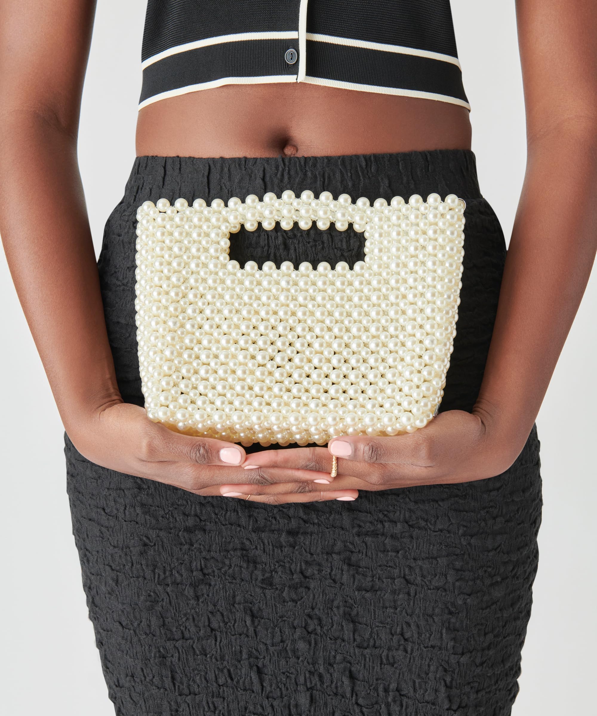 Dolce Vita Linzy Pearl Handbag - Stylish Women's Shoulder Bag for Evening Parties, Weddings & Special Occasions