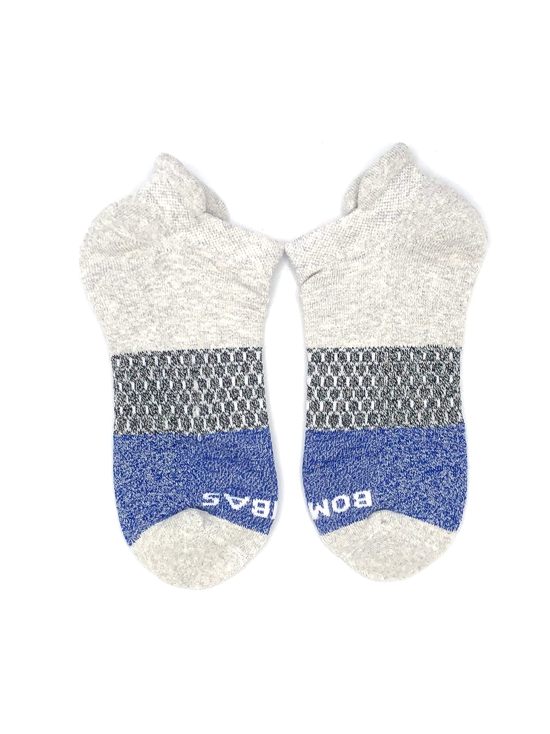 Bombas Women's Comfortable Ankle Socks - Heather/Royal, Medium - Perfect for Running, Yoga & Everyday Wear