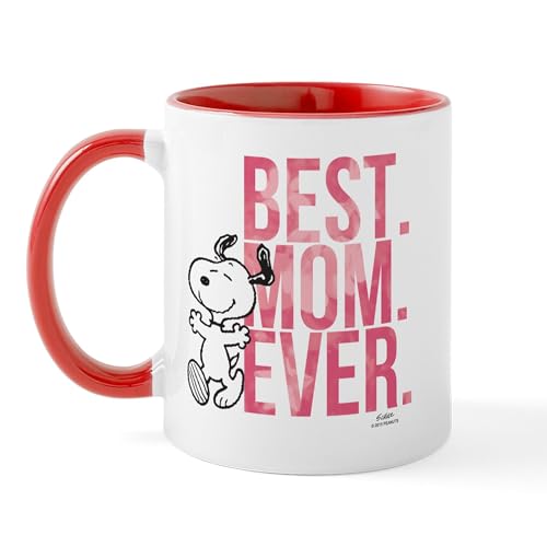White/Red Inside - Snoopy Best Mom Ever Mug