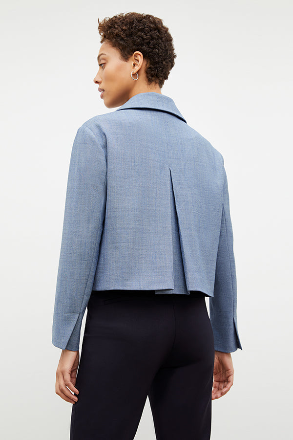Horton Flare Trouser - Washable Wool Twill Pants for Women, Dark Navy - Perfect for Office Wear & Casual Outfits
