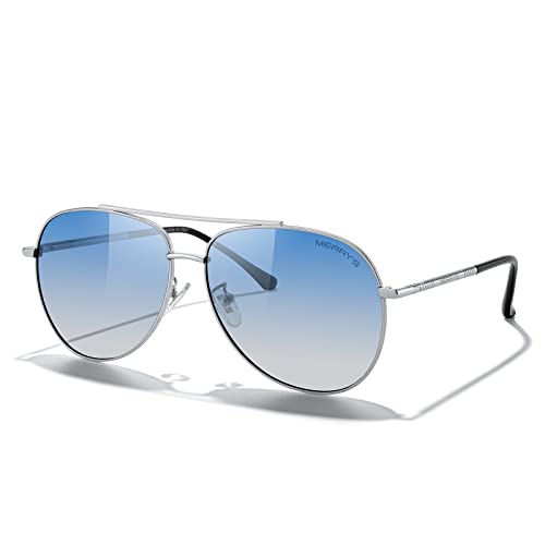 Silver Frame/Blue Gradient Lens