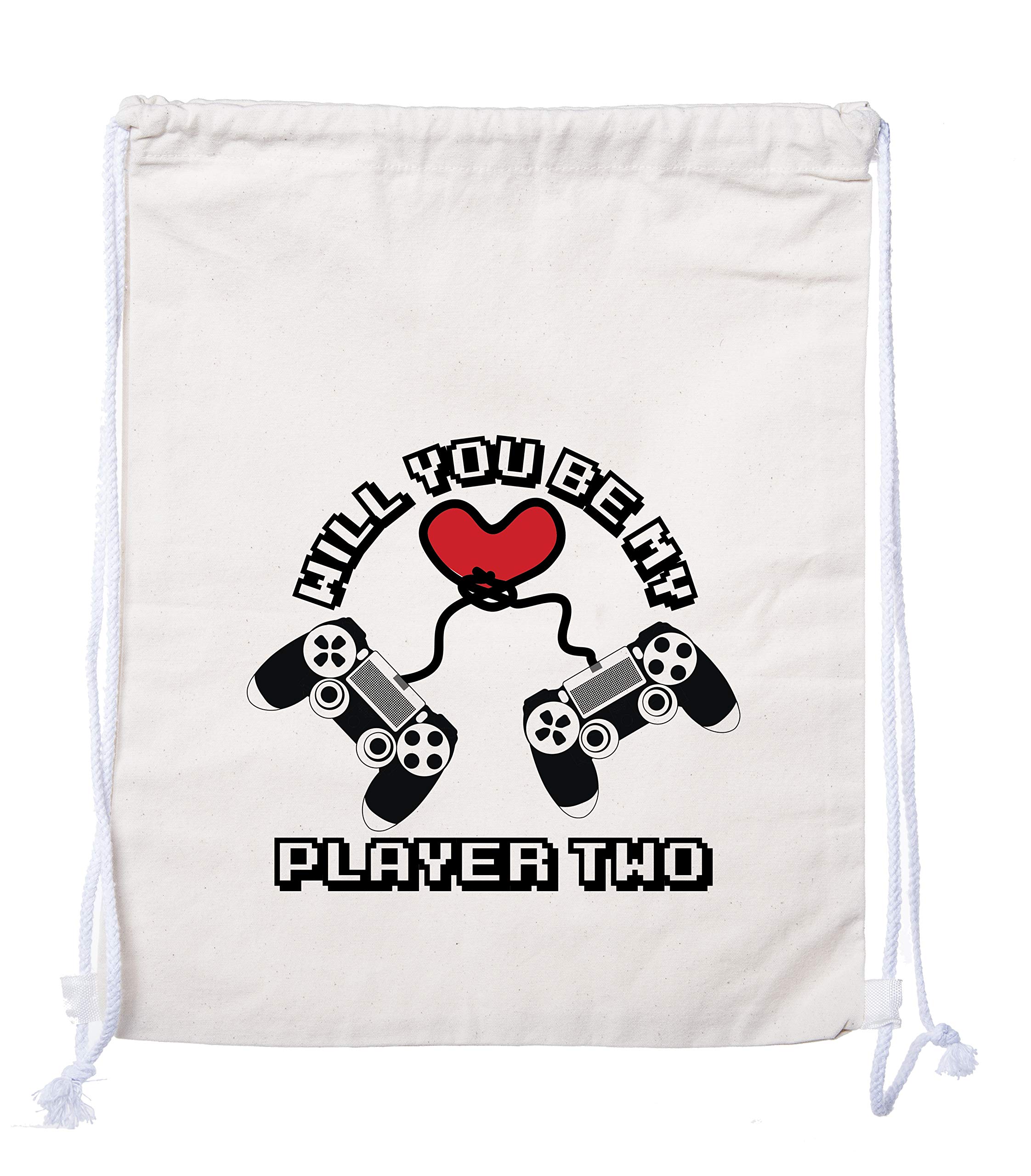 Valentine's Day Gamer Gift - Mato & Hash Player Two Drawstring Cotton Bag for Couples | Perfect for Gaming Dates, Valentine's Gifts & Cosplay Events
