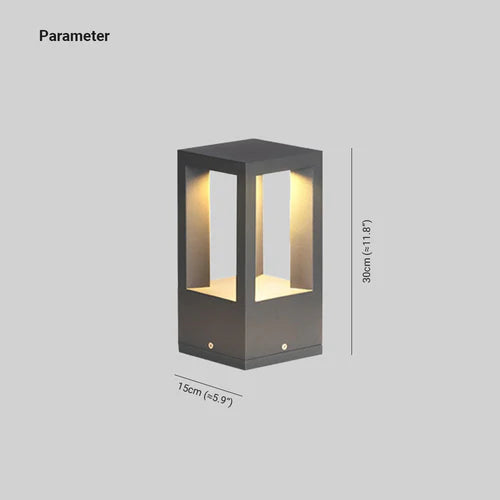 Modern Rectangular Sensor-Activated Garden Bollard Lights - Outdoor Pathway & Landscape Lighting for Patios, Walkways, and Driveways