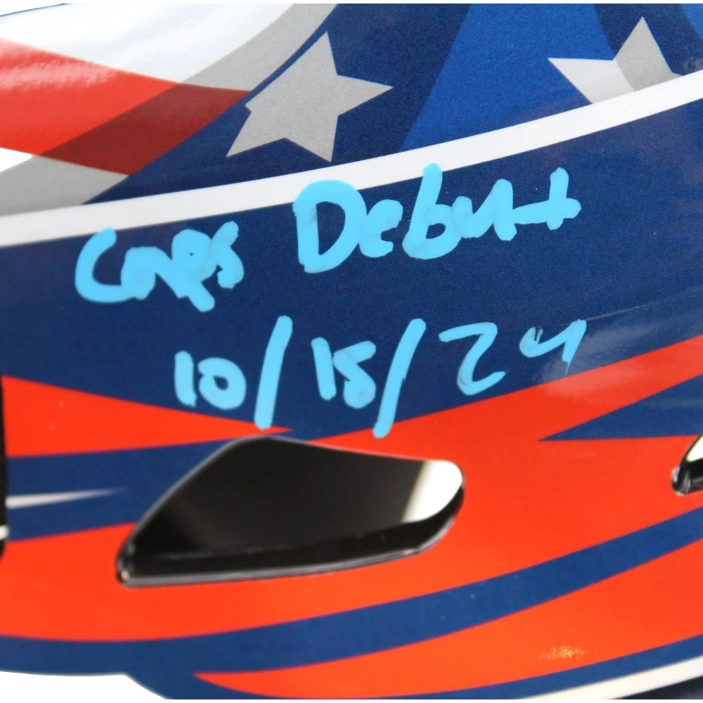 Logan Thompson Autographed Washington Capitals Goalie Mask - Limited Edition #D/25 with IGM COA - Perfect for NHL Fans, Sports Memorabilia Collectors & Hockey Decor
