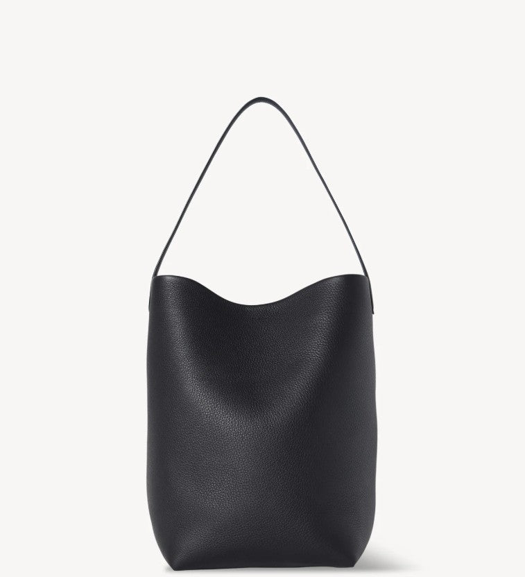 Premium Park Tote Bag - Medium Grain Leather, Stylish Black Handbag for Women | Perfect for Work, Travel & Everyday Use