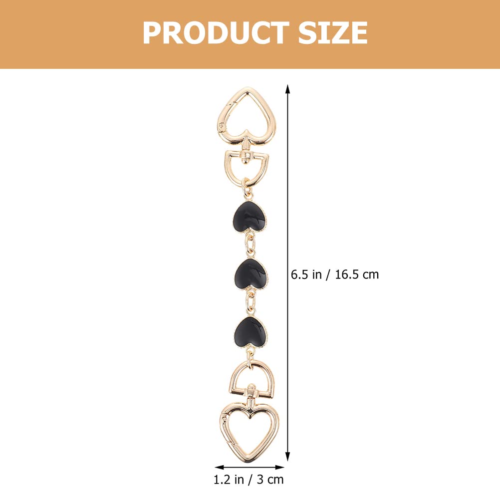 LUOZZY 2-Pack Heart-Shaped Purse Strap Extenders - Adjustable Handbag Chain Extender for Crossbody Bags, Shoulder Bags & Totes - Perfect for Women's Fashion Accessories & Daily Use