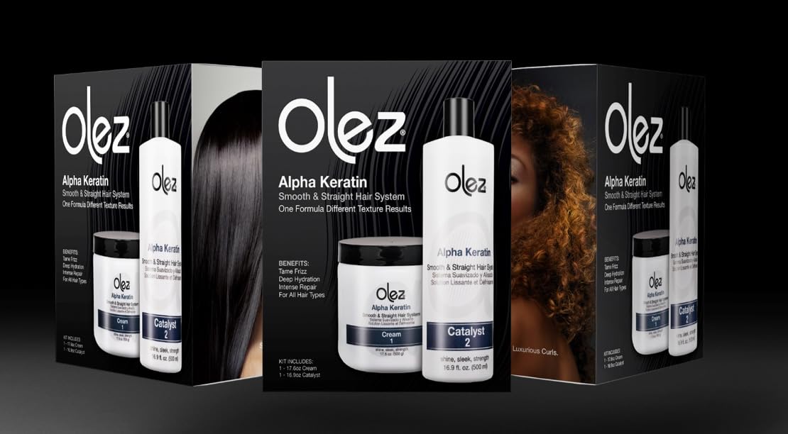 Alpha Keratin Smoothing Hair System Kit (500ml + Cream) - Organic Butters, Keratin & Natural Oils for Frizzy Hair Treatment | Hydrates, Restructures & Transforms to Silky Smooth Hair | Perfect for Salon-Quality Styling at Home & Professional Hair Care