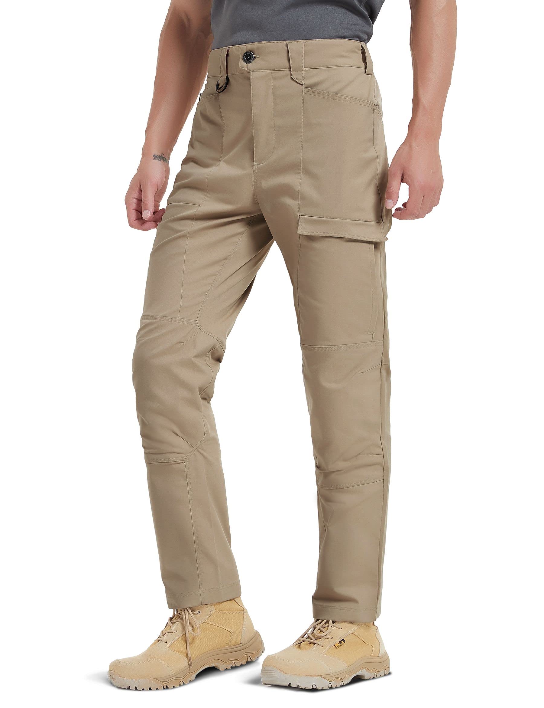 HARD LAND Men's Tactical Pants - Stretch Water Resistant Ripstop Cargo Work Pants with Multi-Pockets | Military, Outdoor, Hiking & Workwear