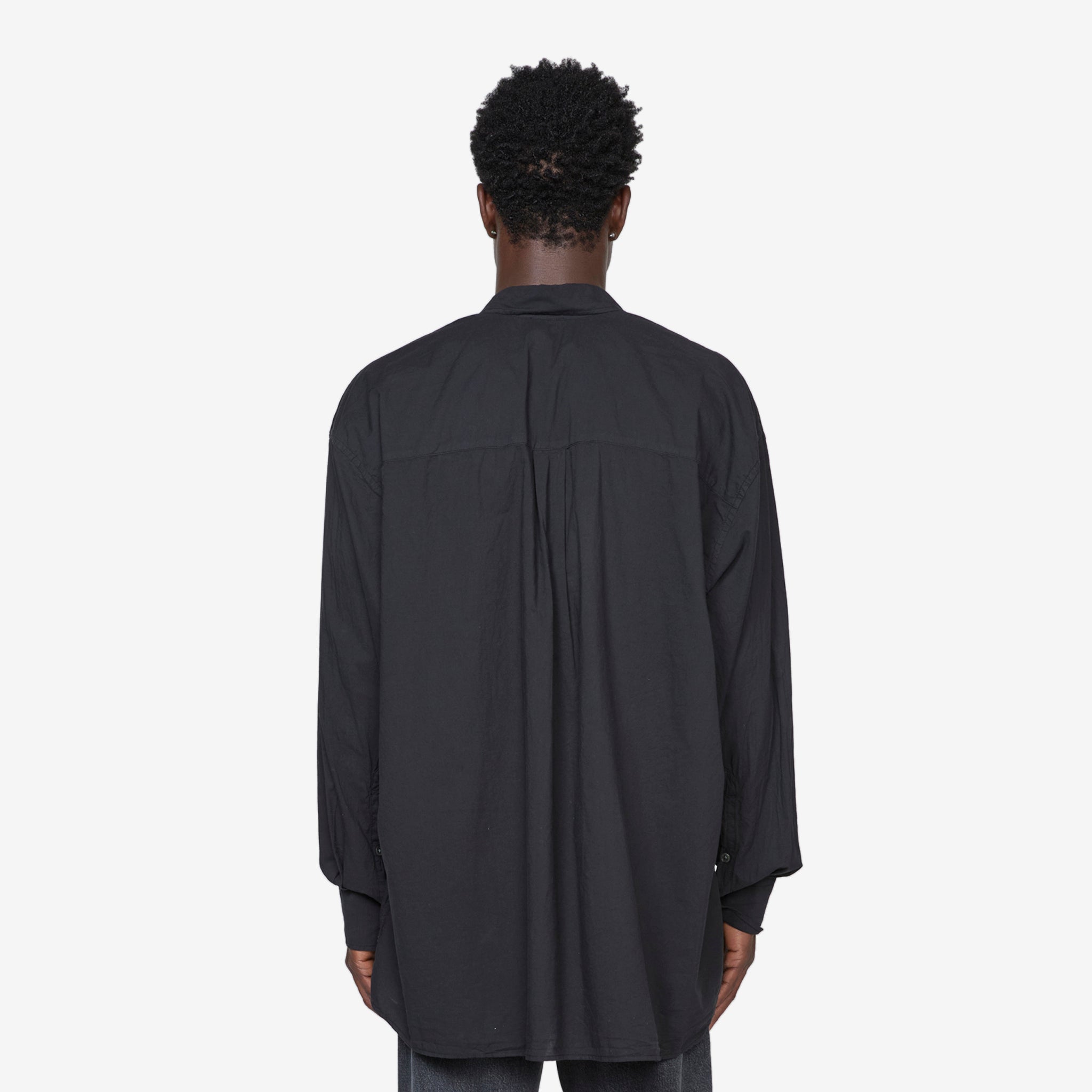 Black Voile BD Shirt - Stylish & Comfortable Button-Down for Casual Wear & Outdoor Activities