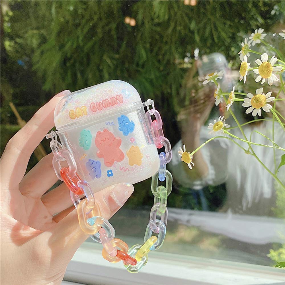 Cute AirPods Pro Case with Sequins & Chain - Wireless Charging, Protective Cover for Girls & Women - Perfect for Daily Use & Gifts