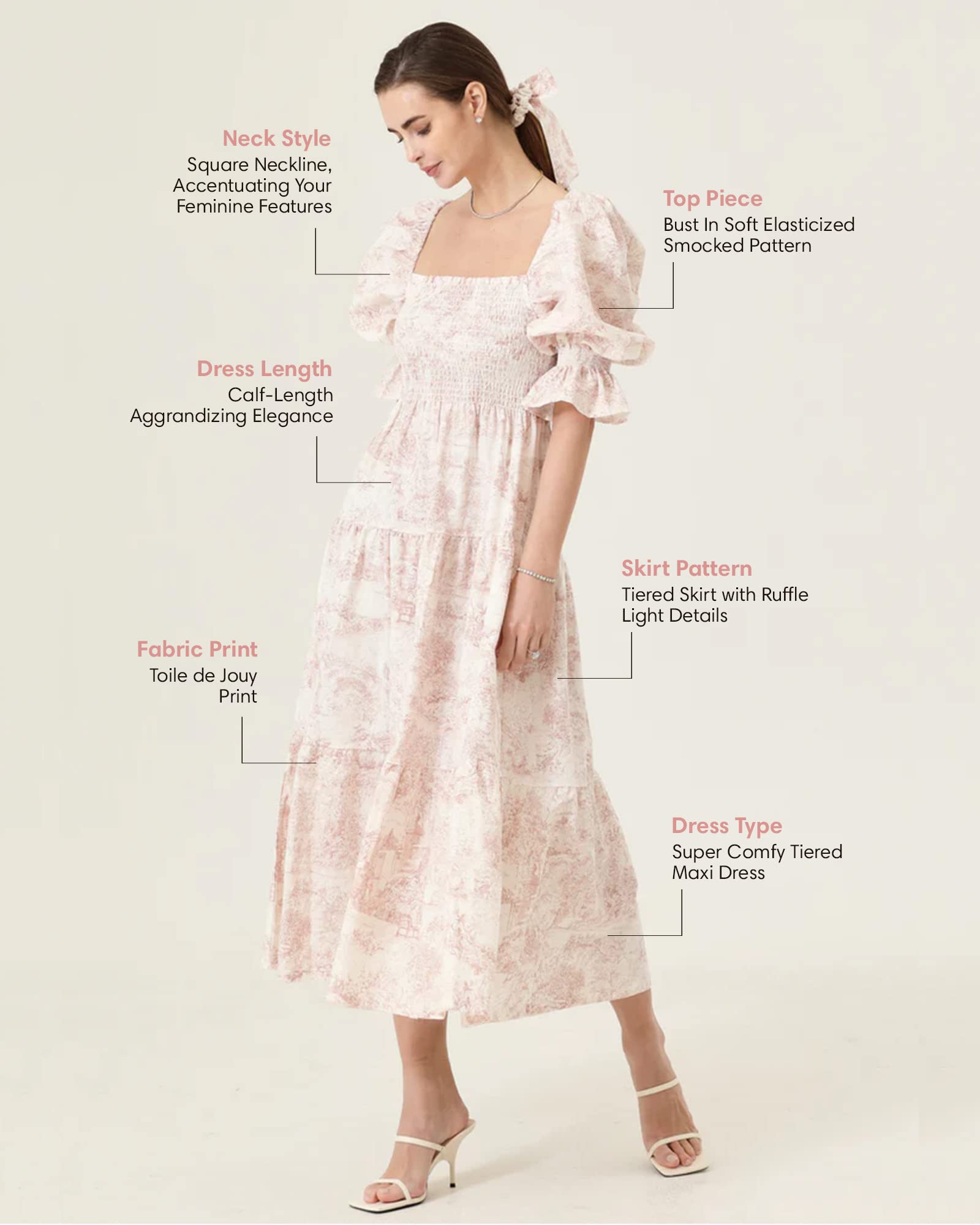 Women's Cotton Linen Maternity Dress - Floral Maxi Pregnancy Gown for Baby Shower & Casual Wear | Comfortable Nursing Dress for Expecting Mothers