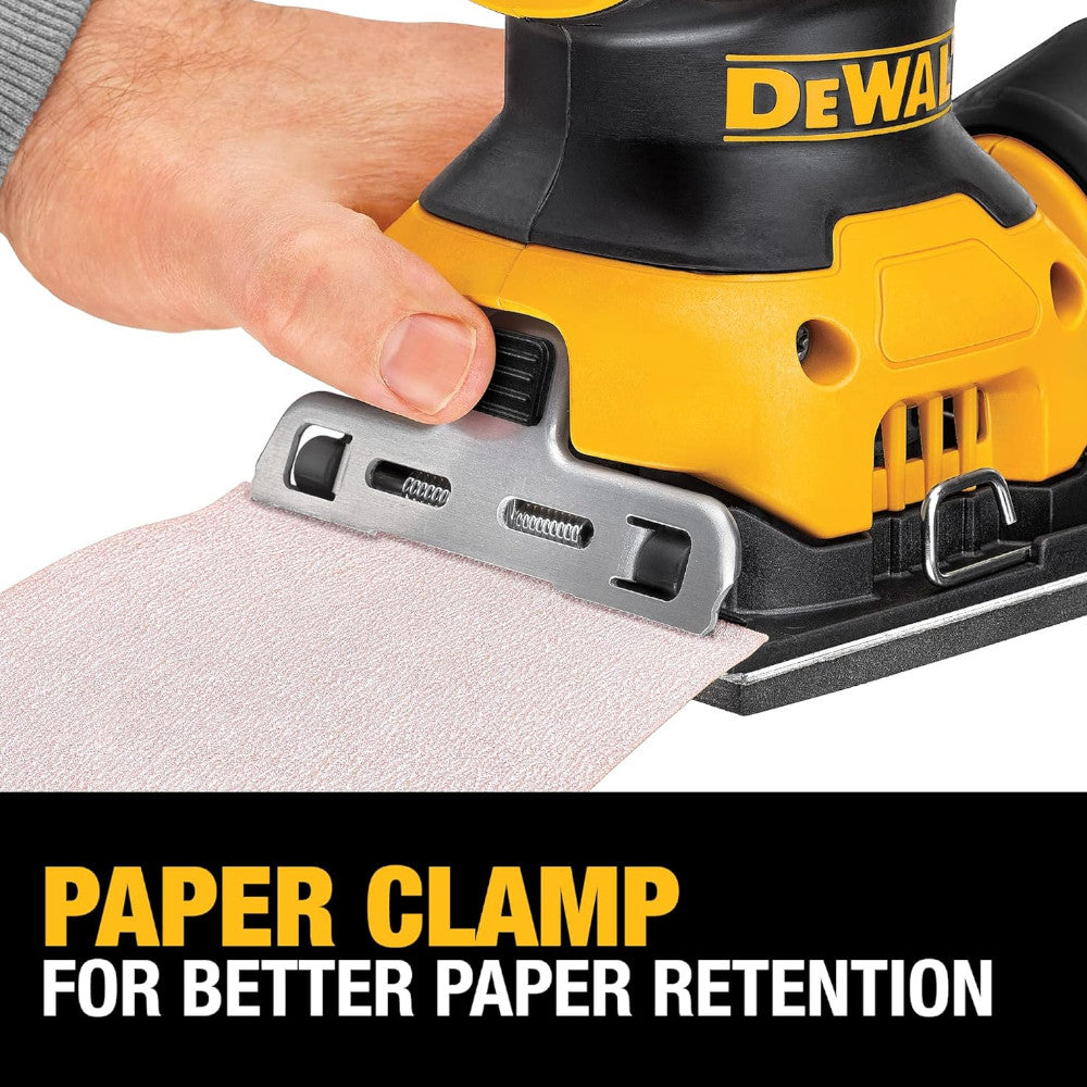 DEWALT DWE6411K 1/4 Sheet Palm Sander - Refurbished with Warranty | Perfect for Woodworking, Sanding & DIY Home Projects