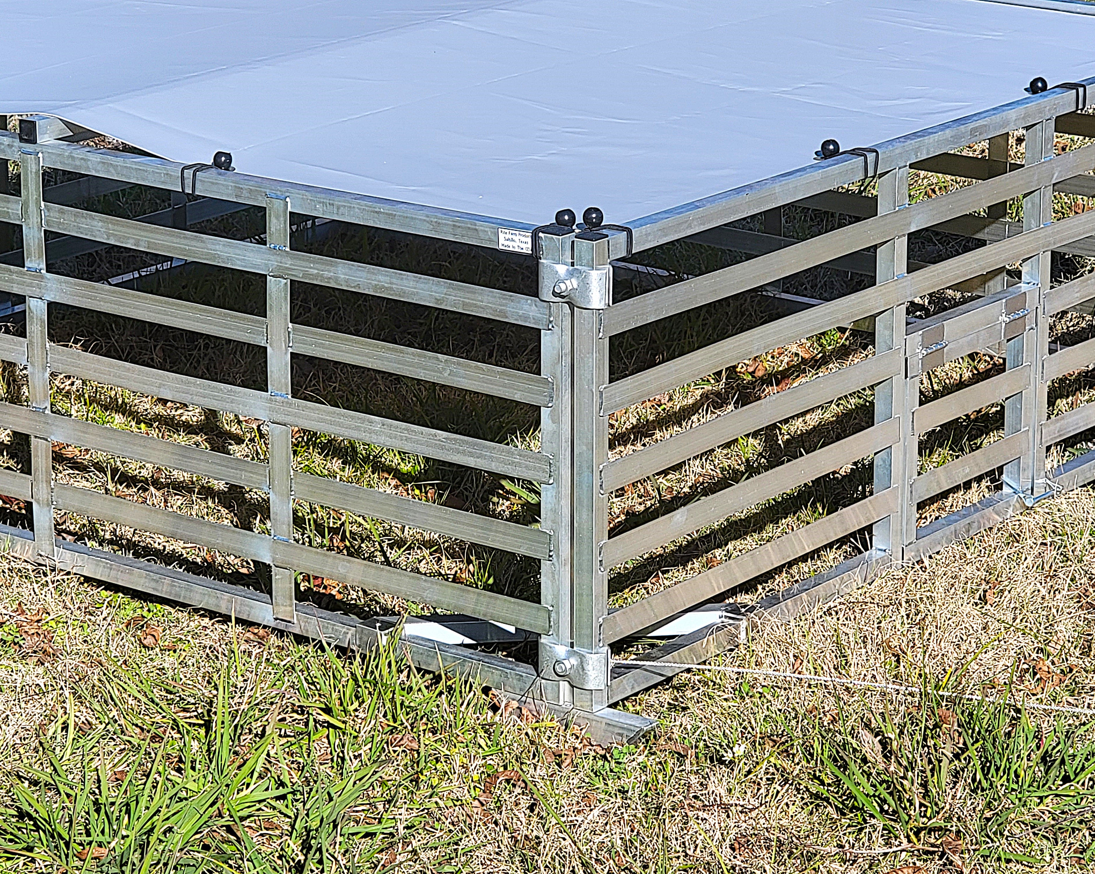 Rite Farm 5'x5' Aluminum Mobile Chicken Tractor Coop for Broilers & Poultry - Portable Poultry Pen for Free-Range Farming, Backyard Chicken Raising & Meat Bird Production
