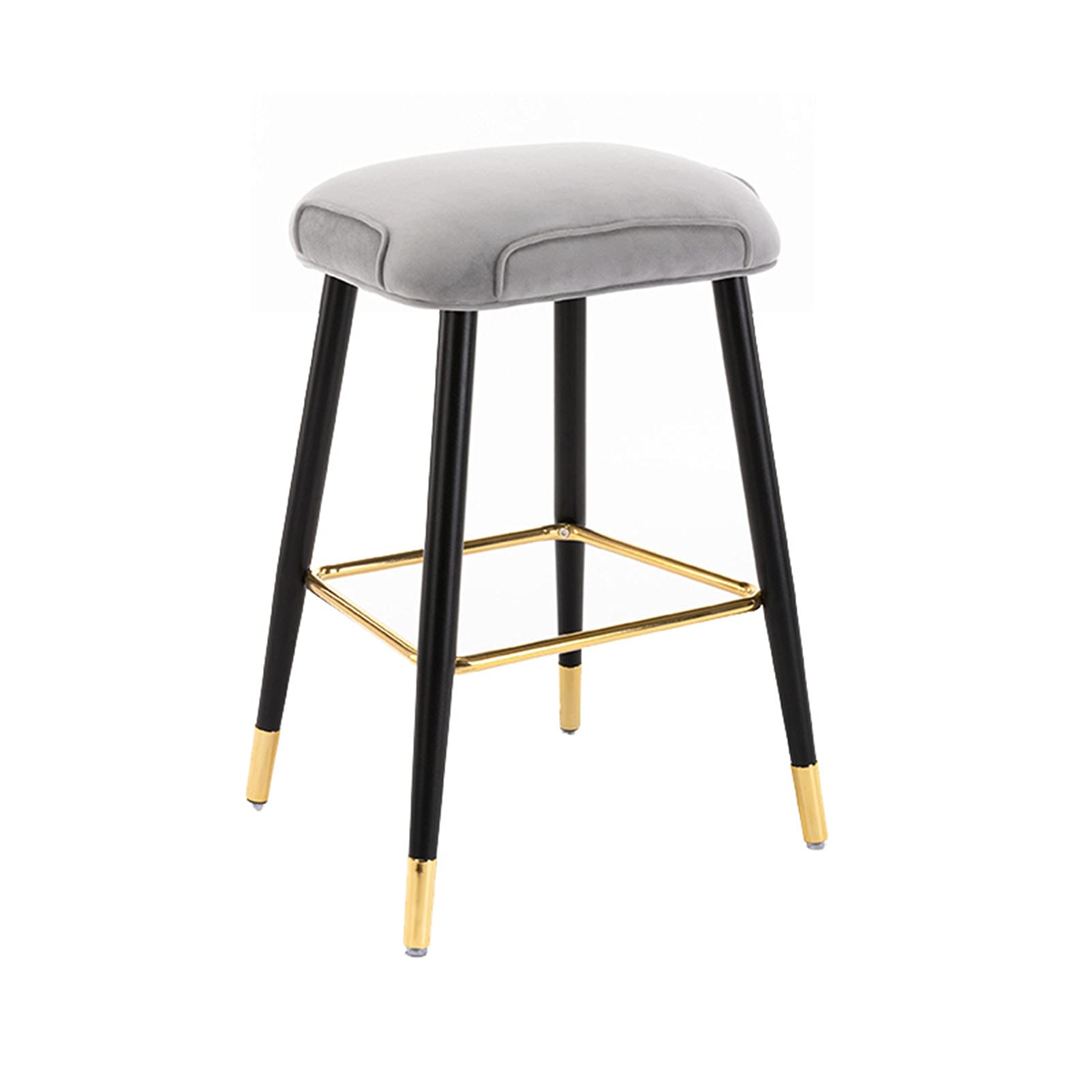 Modern Upholstered Bar Stools for Kitchen Island - Backless Grey Bar Height Stools, Comfortable & Stylish Bar Chairs for Home, Restaurant, and Cafe Use