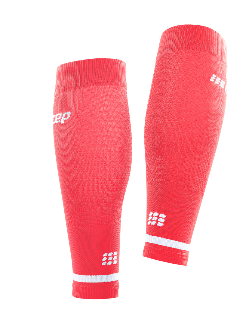 CEP Women's The Run Calf Sleeves V4 - Compression Socks for Running & Recovery, Pink (WS204R) - Perfect for Marathon Training, Gym Workouts & Post-Exercise Muscle Support