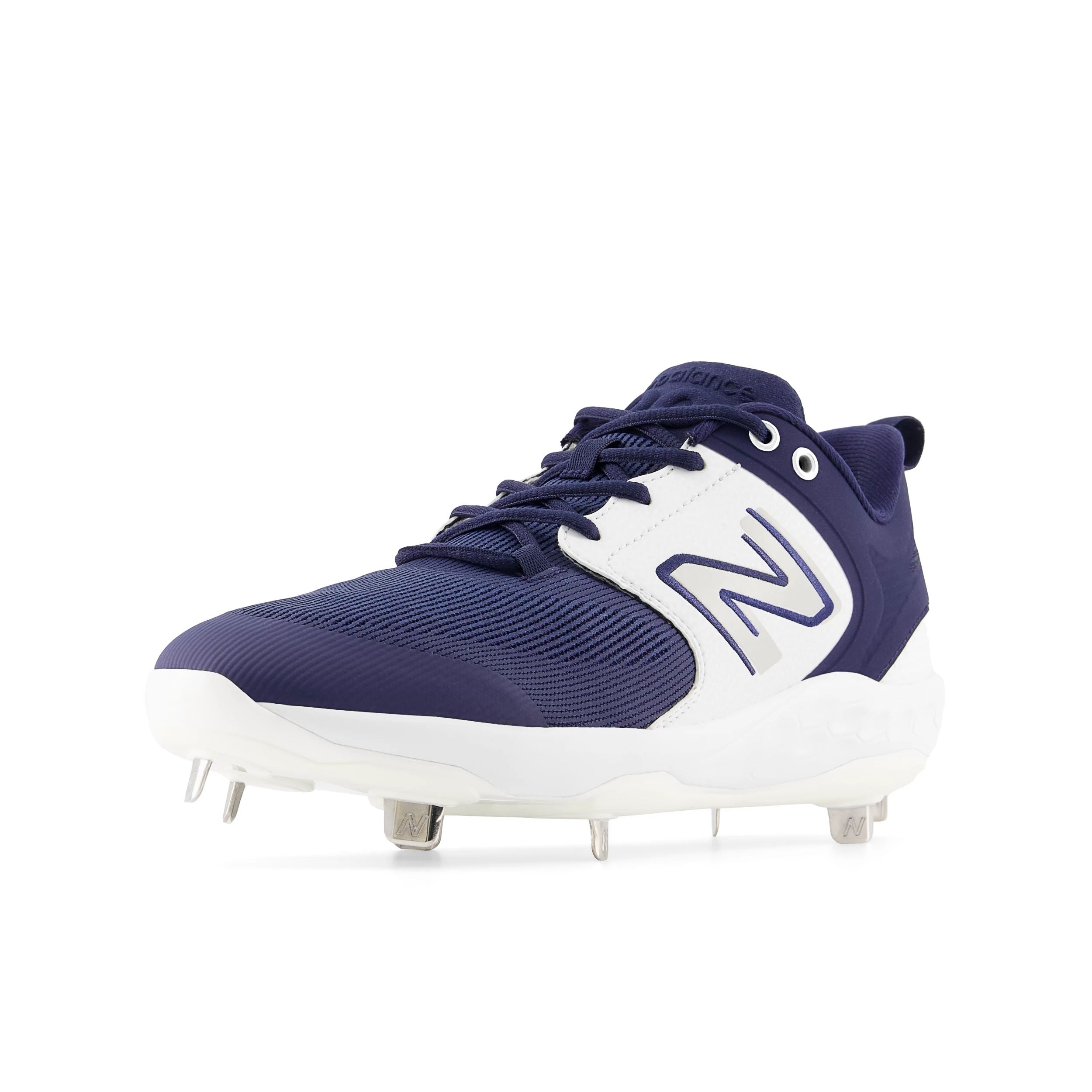 New Balance Fresh Foam 3000v6 Men's Baseball Cleats - Navy/White Low Metal Spikes for Traction & Comfort - Perfect for Baseball Games, Training & Field Sports