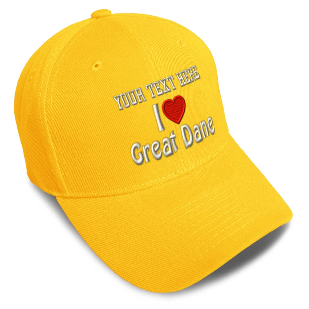 Great Dane Lovers Baseball Cap - Red Heart Pet Dad Hat for Men & Women | Cute Dog Owner Gift for Walks, Park & Casual Outfits