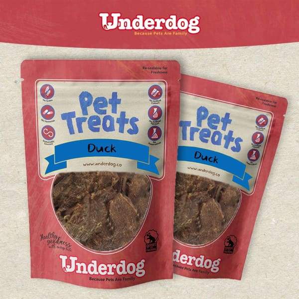 Healthy Underdog Duck Air Dried Dog Treats 80g - All Natural, Grain Free Training Snacks for Small & Large Dogs - Perfect for Rewards, Training & On-the-Go Treats