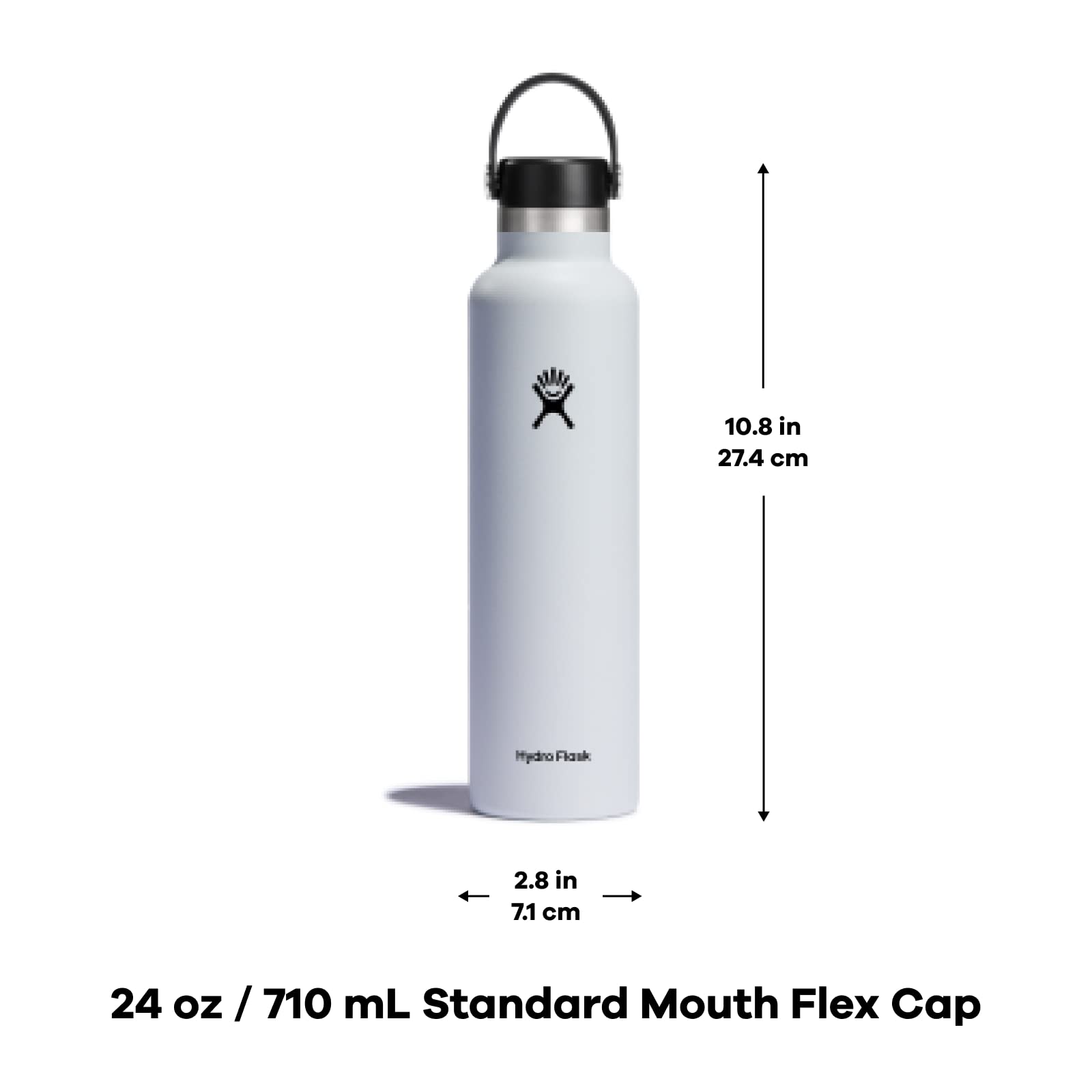 Hydro Flask Stainless Steel Water Bottle 24oz - Insulated Double Wall Vacuum Flask with Flex Cap, Leak Proof & Sweat Proof - Perfect for Hiking, Gym, Work & Outdoor Adventures