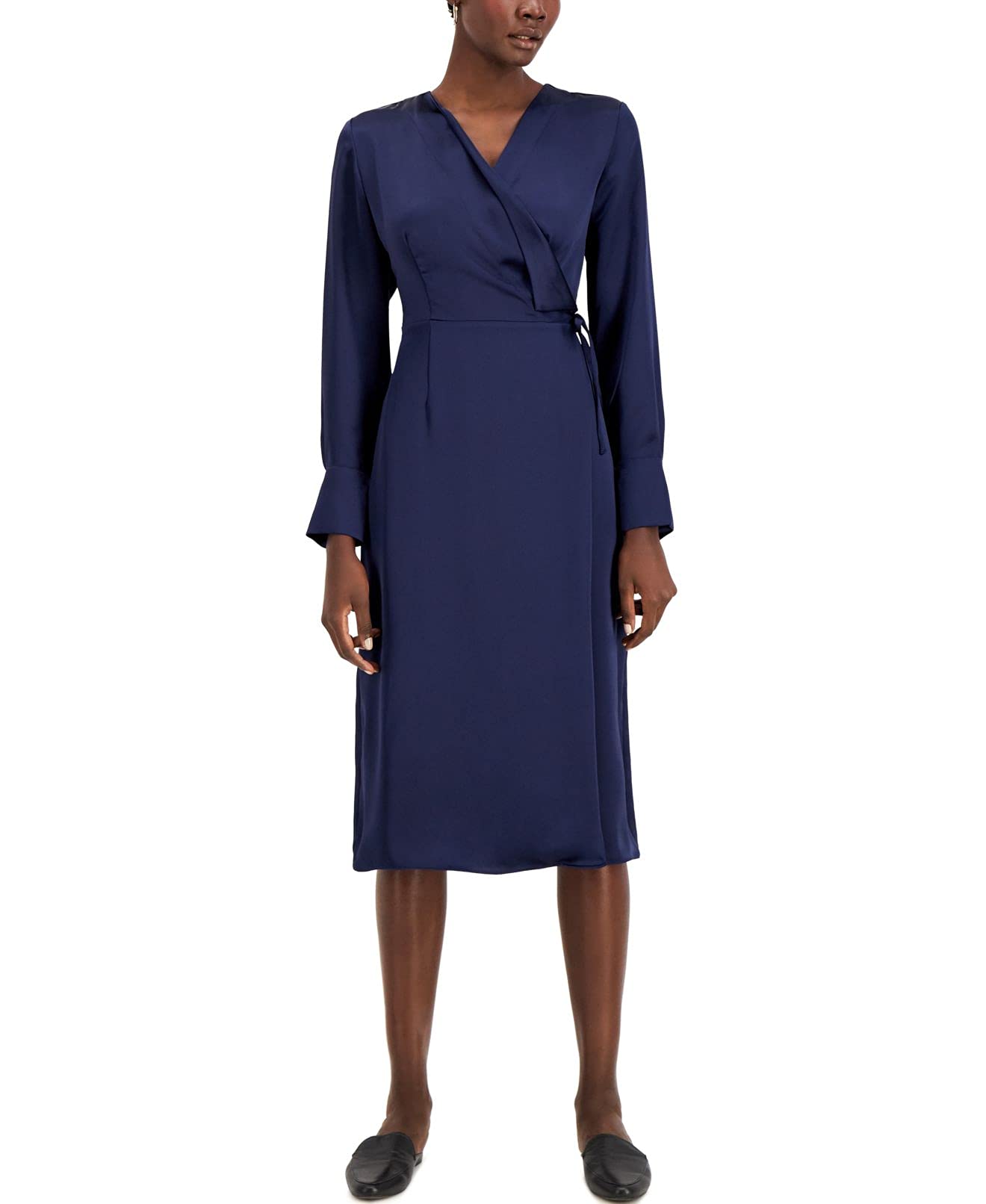 Alfani Women's Blue Wrap Dress - Casual & Office Wear