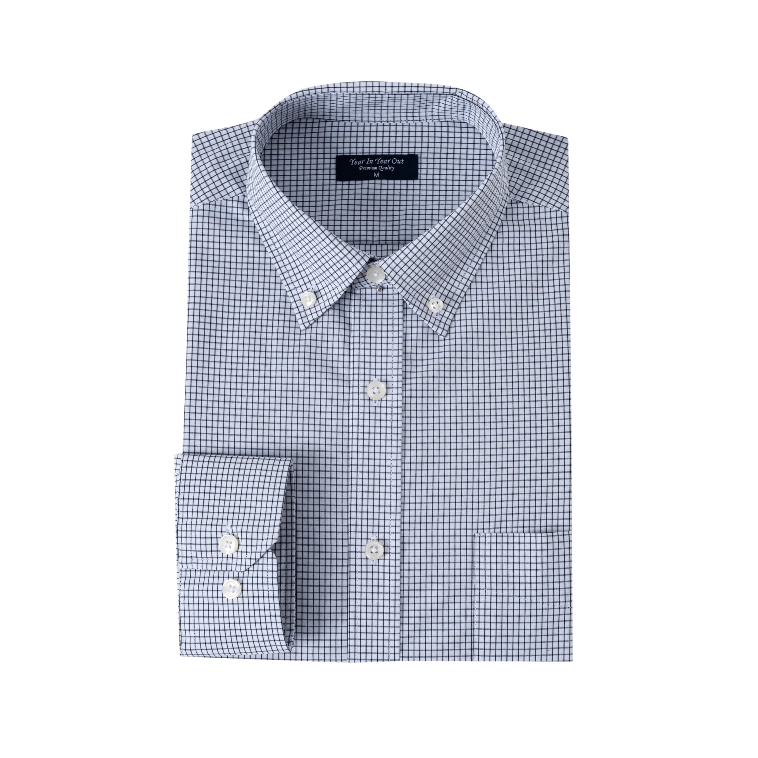 Year In Year Out Men's Water & Stain Resistant Dress Shirts - Button Down Long Sleeve Formal Shirts (Big & Tall Sizes) for Office, Business Meetings & Special Occasions