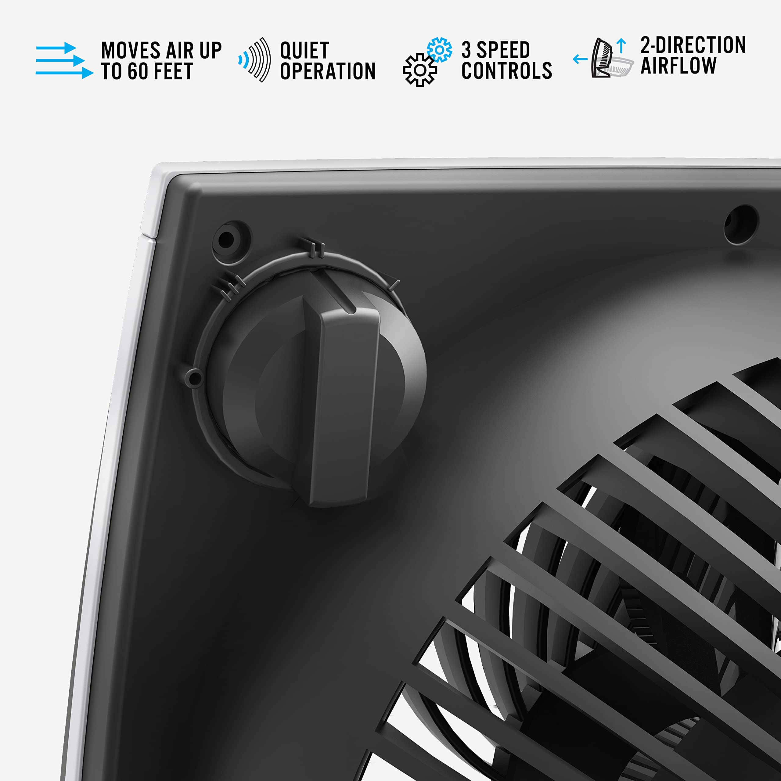 Vornado 573 Compact Flat Panel Air Circulator Fan - 3 Speed Settings, 60-Foot Airflow, Quiet Operation - Perfect for Bedroom, Home Office & Small Spaces (Black) | Stay Cool & Improve Air Circulation Year-Round