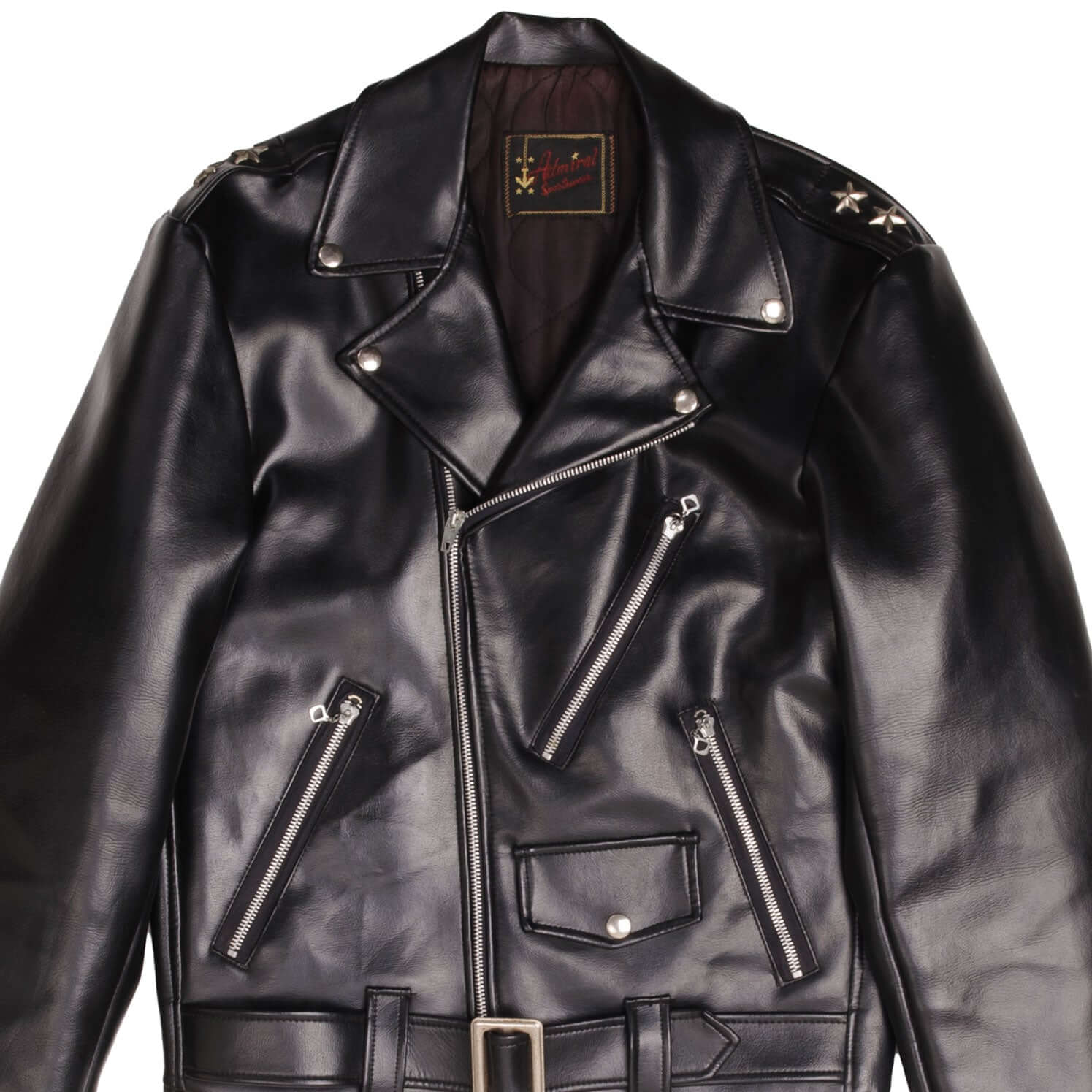 Vintage Admiral Faux Leather Motorcycle Jacket 1950s - Size 36 - Retro Biker Style for Men - Perfect for Motorcycle Riding, Costume Parties & Vintage Fashion