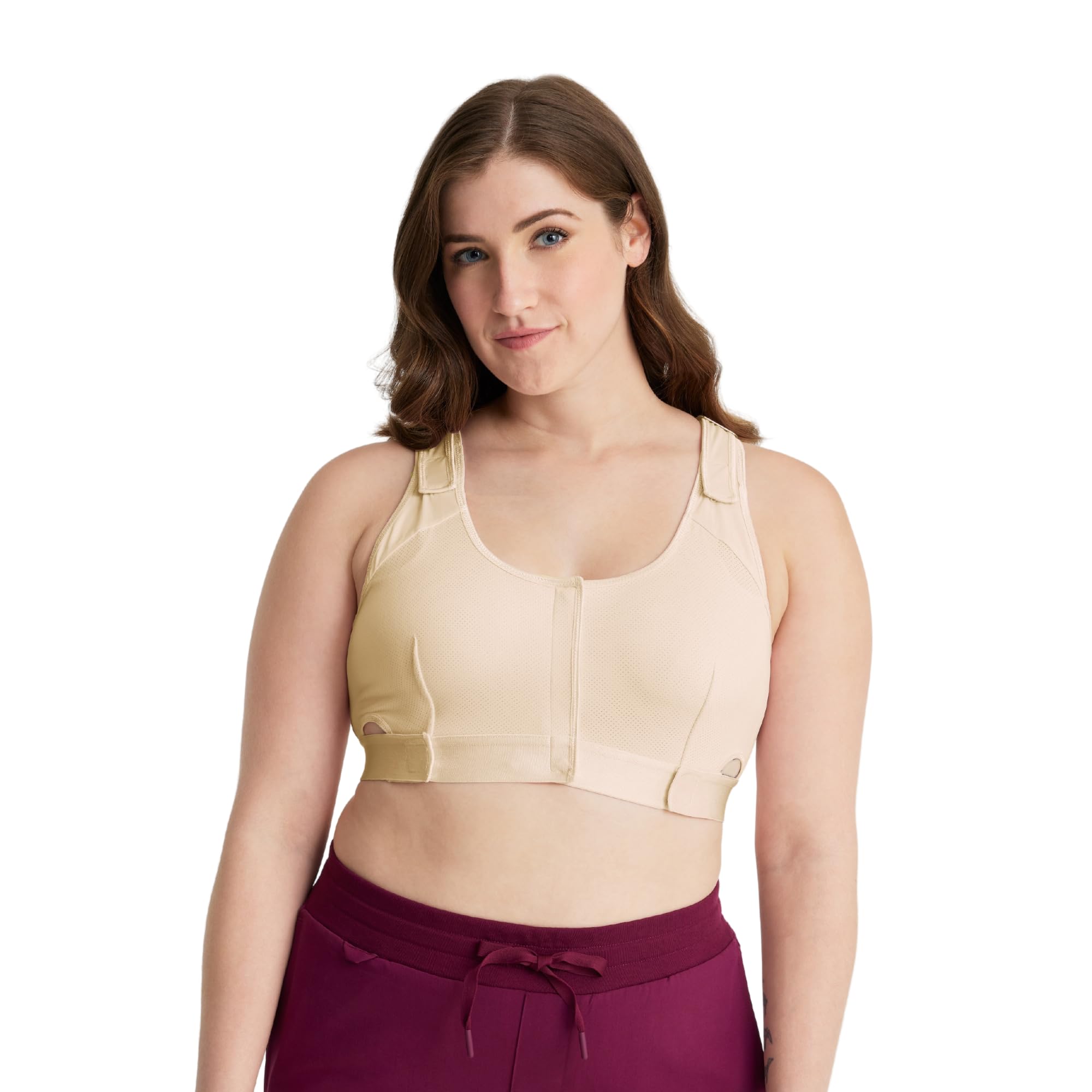 Post Surgery Recovery Bra for Women After Mastectomy - Comfortable, Breathable & Adjustable Front Opening Support Bra (Nude, X-Large) - Ideal for Post-Op Healing, Daily Wear & Breast Cancer Recovery
