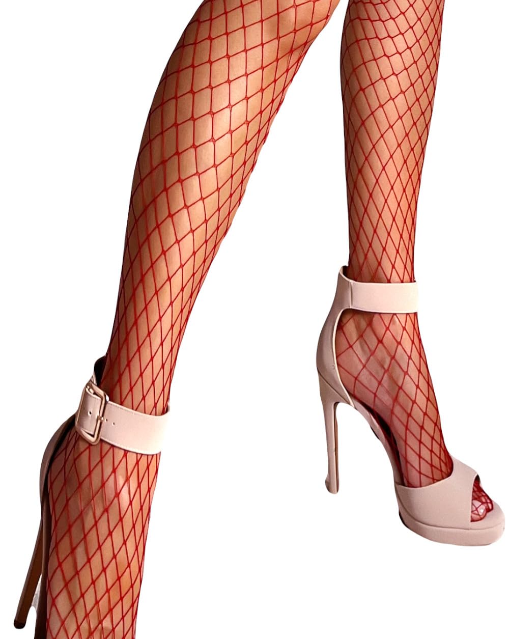 Mila Marutti Sexy Fishnet Thigh High Stockings for Women - Lace Top Fishnet Tights & Lingerie | Perfect for Date Night, Cosplay, and Boudoir Photography