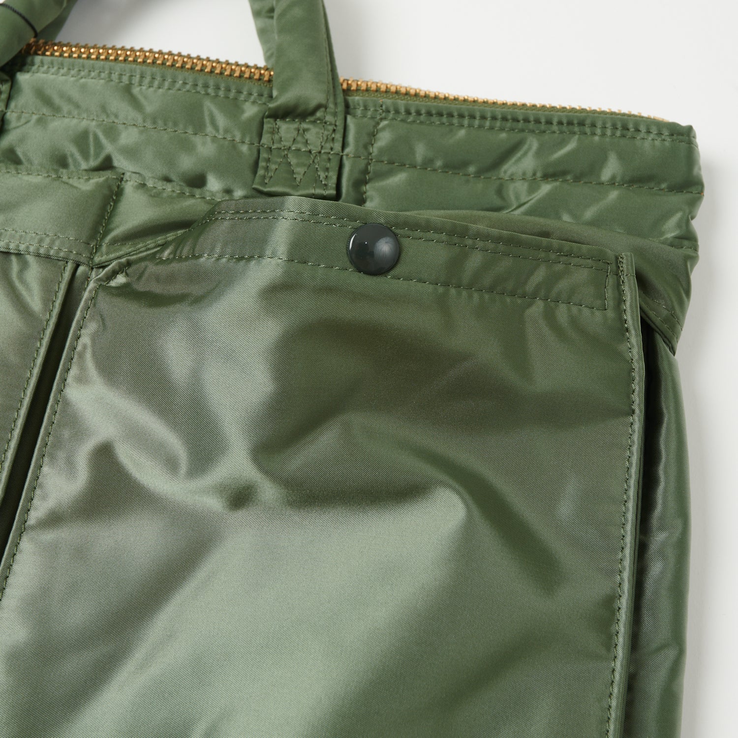 Porter Yoshida & Co. Tanker Short Helmet Bag (Small) - Sage Green - Durable Nylon Crossbody Bag for Motorcycle Riders, Travel & Everyday Use