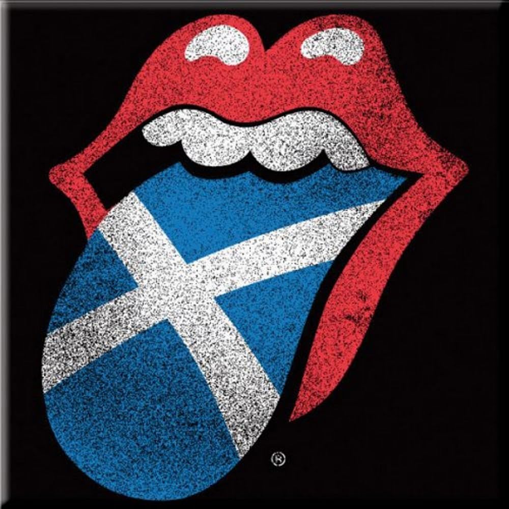 Rolling Stones Scottish Tongue Steel Fridge Magnet - Funny Rock Band Gift for Music Lovers, Perfect for Refrigerators, Lockers & Office Decor