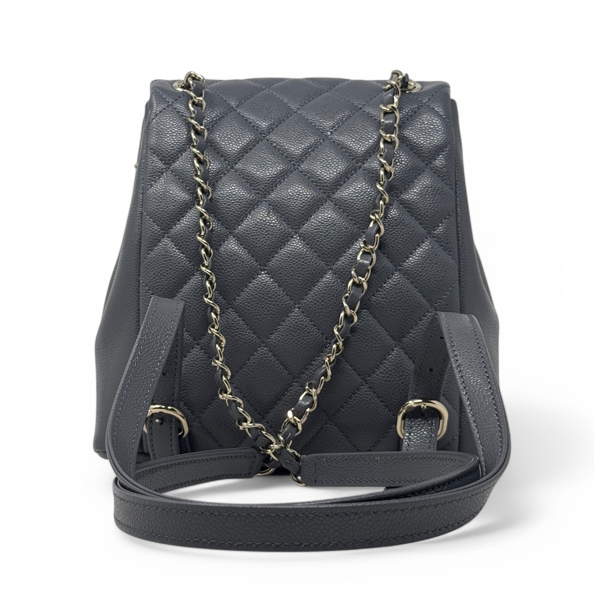 Chanel Grey Mini Duma Backpack with Pockets - Luxury Designer Crossbody Bag for Women, Perfect for Travel, Shopping & Everyday Use