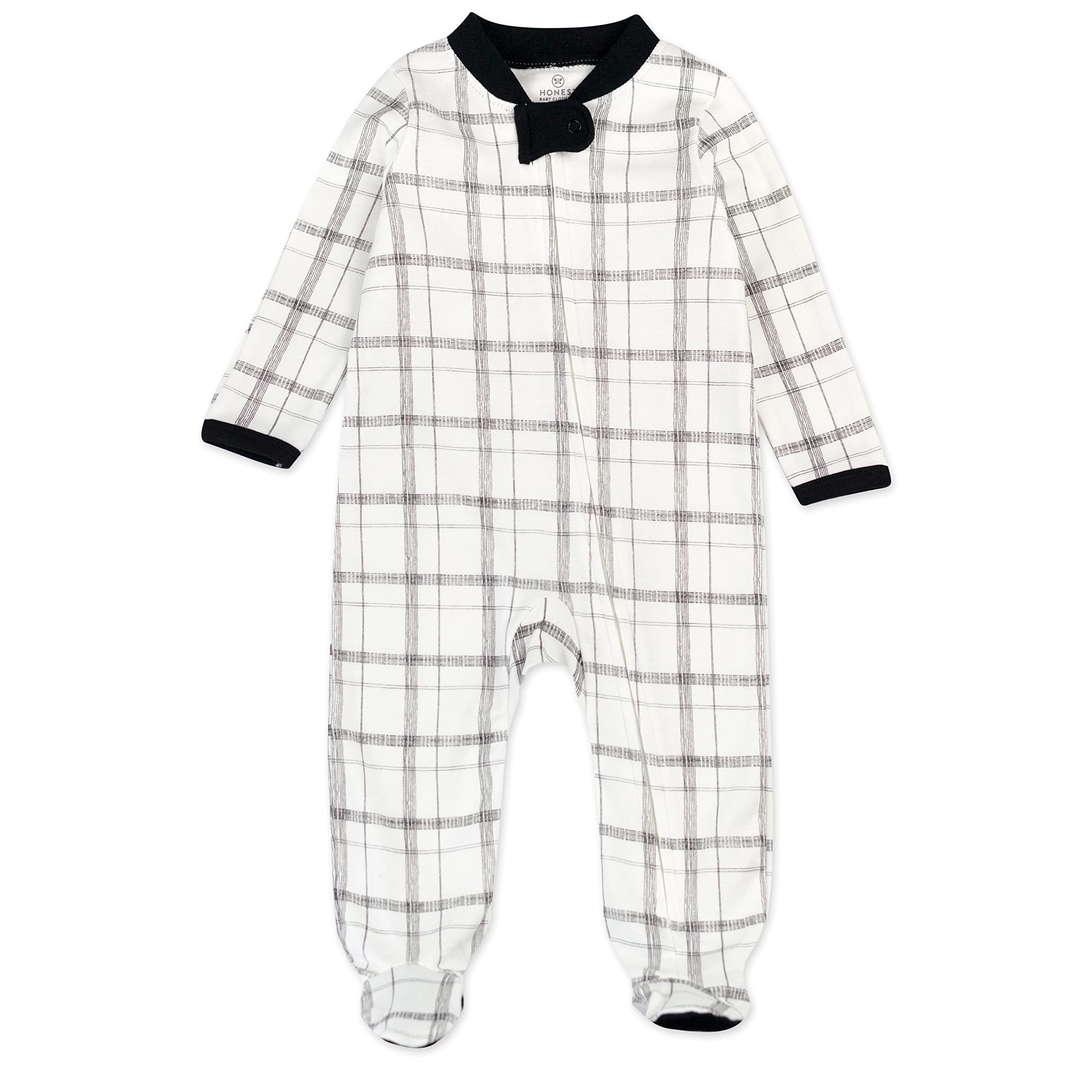 HonestBaby Organic Cotton Footed Sleep & Play Pajamas for Babies - Soft & Comfortable Baby Sleepwear for Newborns & Infants - Perfect for Nursery, Bedtime & Playtime