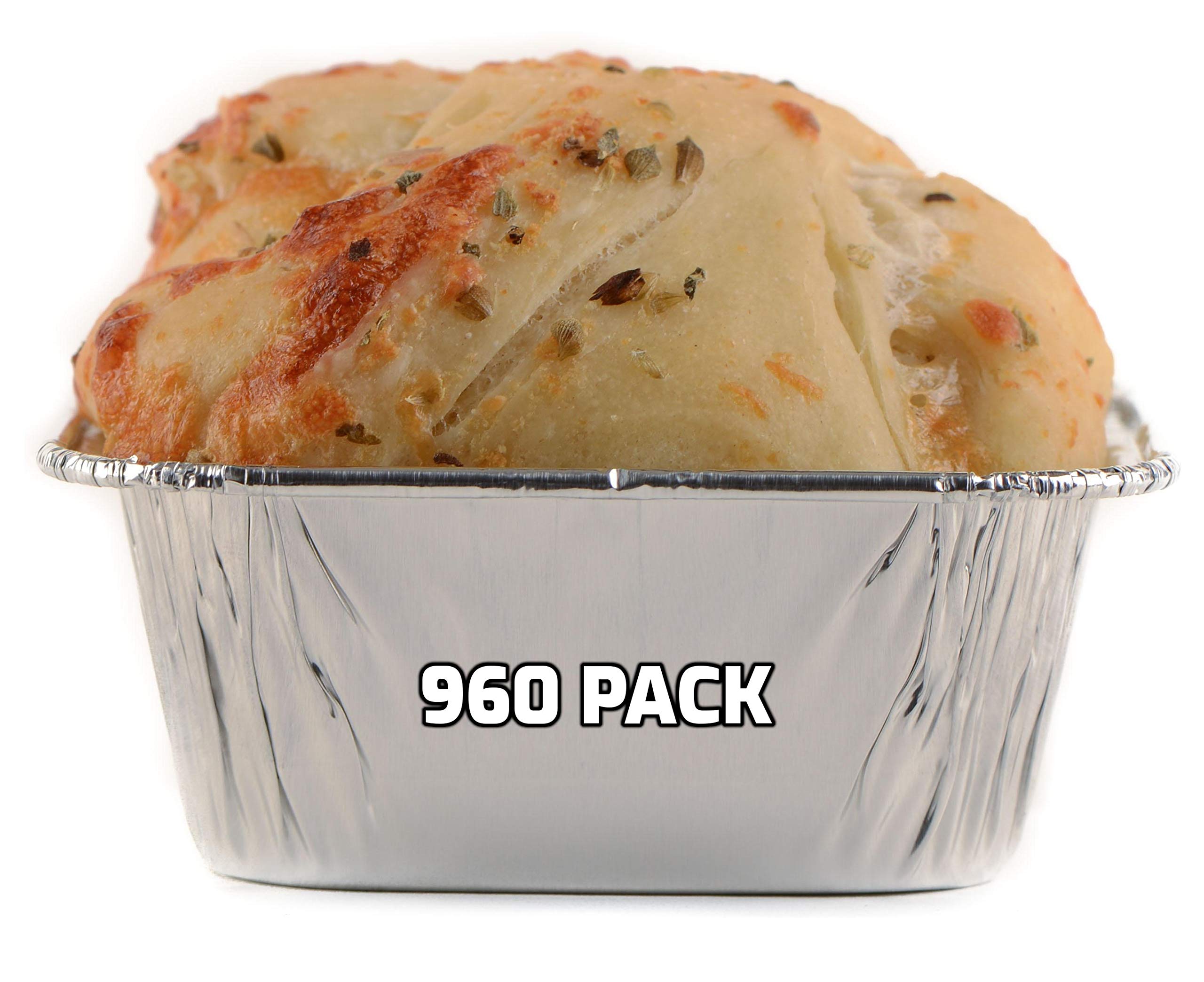 960-Pack 3x3 Inch Aluminum Square Muffin Pans - Disposable & Reusable Baking Cups for Cupcakes, Muffins, Mini Pies - Durable, Recyclable Tin Trays - Perfect for Home Baking, Party Desserts & Commercial Use