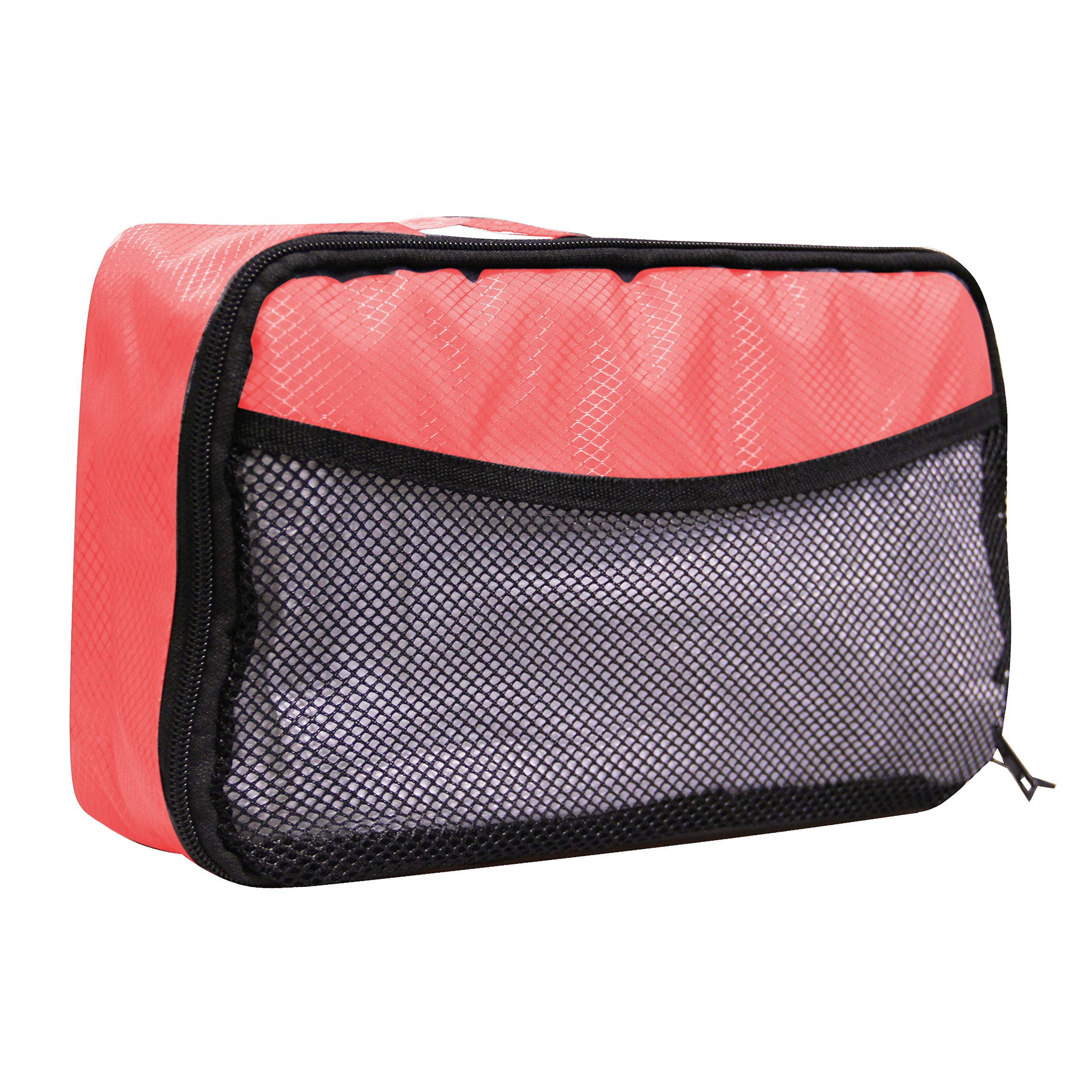 Travel Packing Cubes Set of 3 (S/M/L) - Lightweight Mesh Organizer Bags for Luggage, Reusable & Portable - Watermelon Pink | Perfect for Vacations, Business Trips & Weekend Getaways