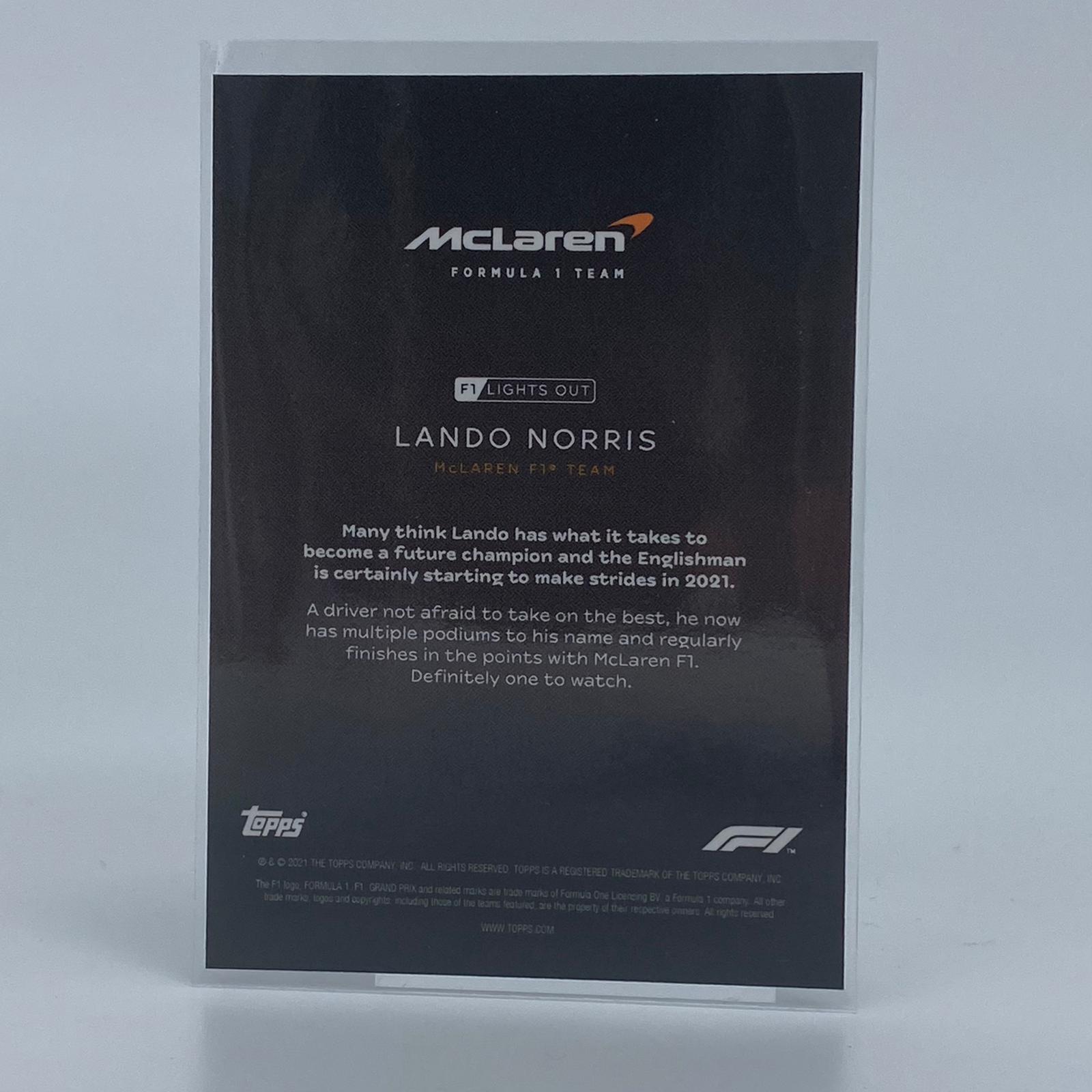 99 Lando Norris F1 Driver Blue Parallel Collectible Card - Perfect for Motorsport Fans, Trading Card Enthusiasts, and Memorabilia Collectors