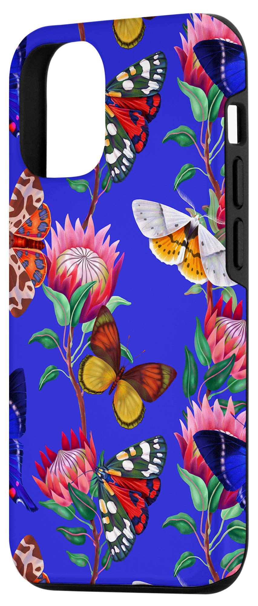 iPhone 12/12 Pro Case - Bright Blue Floral Butterfly Design | Slim Protective Cover for iPhone 12 & 12 Pro | Perfect for Daily Use, Travel & Gift Giving